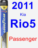 Passenger Wiper Blade for 2011 Kia Rio5 - Hybrid