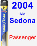 Passenger Wiper Blade for 2004 Kia Sedona - Hybrid