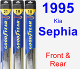 Front & Rear Wiper Blade Pack for 1995 Kia Sephia - Hybrid