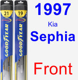 Front Wiper Blade Pack for 1997 Kia Sephia - Hybrid