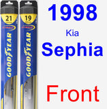 Front Wiper Blade Pack for 1998 Kia Sephia - Hybrid