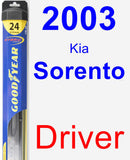 Driver Wiper Blade for 2003 Kia Sorento - Hybrid