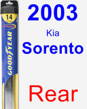 Rear Wiper Blade for 2003 Kia Sorento - Hybrid