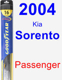 Passenger Wiper Blade for 2004 Kia Sorento - Hybrid