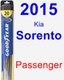 Passenger Wiper Blade for 2015 Kia Sorento - Hybrid