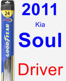 Driver Wiper Blade for 2011 Kia Soul - Hybrid