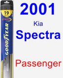 Passenger Wiper Blade for 2001 Kia Spectra - Hybrid