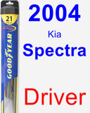 Driver Wiper Blade for 2004 Kia Spectra - Hybrid