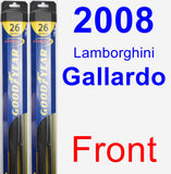 Front Wiper Blade Pack for 2008 Lamborghini Gallardo - Hybrid