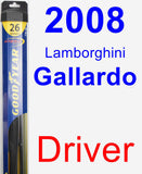 Driver Wiper Blade for 2008 Lamborghini Gallardo - Hybrid