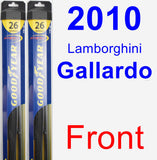 Front Wiper Blade Pack for 2010 Lamborghini Gallardo - Hybrid