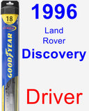 Driver Wiper Blade for 1996 Land Rover Discovery - Hybrid