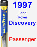 Passenger Wiper Blade for 1997 Land Rover Discovery - Hybrid