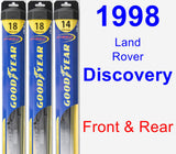 Front & Rear Wiper Blade Pack for 1998 Land Rover Discovery - Hybrid