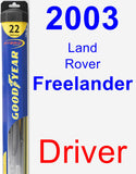 Driver Wiper Blade for 2003 Land Rover Freelander - Hybrid