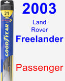 Passenger Wiper Blade for 2003 Land Rover Freelander - Hybrid