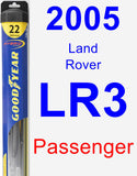 Passenger Wiper Blade for 2005 Land Rover LR3 - Hybrid