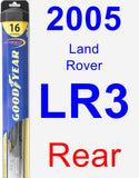 Rear Wiper Blade for 2005 Land Rover LR3 - Hybrid