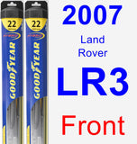 Front Wiper Blade Pack for 2007 Land Rover LR3 - Hybrid