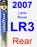 Rear Wiper Blade for 2007 Land Rover LR3 - Hybrid