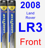 Front Wiper Blade Pack for 2008 Land Rover LR3 - Hybrid