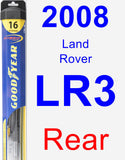 Rear Wiper Blade for 2008 Land Rover LR3 - Hybrid