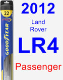 Passenger Wiper Blade for 2012 Land Rover LR4 - Hybrid