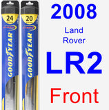 Front Wiper Blade Pack for 2008 Land Rover LR2 - Hybrid