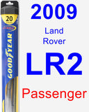 Passenger Wiper Blade for 2009 Land Rover LR2 - Hybrid