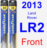 Front Wiper Blade Pack for 2013 Land Rover LR2 - Hybrid