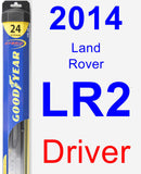 Driver Wiper Blade for 2014 Land Rover LR2 - Hybrid