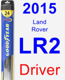 Driver Wiper Blade for 2015 Land Rover LR2 - Hybrid