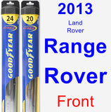 Front Wiper Blade Pack for 2013 Land Rover Range Rover - Hybrid