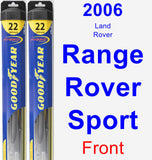 Front Wiper Blade Pack for 2006 Land Rover Range Rover Sport - Hybrid