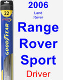 Driver Wiper Blade for 2006 Land Rover Range Rover Sport - Hybrid