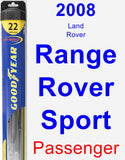 Passenger Wiper Blade for 2008 Land Rover Range Rover Sport - Hybrid