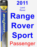 Passenger Wiper Blade for 2011 Land Rover Range Rover Sport - Hybrid