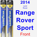 Front Wiper Blade Pack for 2014 Land Rover Range Rover Sport - Hybrid