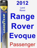 Passenger Wiper Blade for 2012 Land Rover Range Rover Evoque - Hybrid