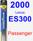 Passenger Wiper Blade for 2000 Lexus ES300 - Hybrid