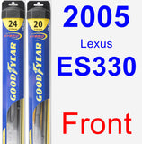 Front Wiper Blade Pack for 2005 Lexus ES330 - Hybrid