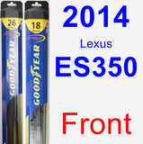 Front Wiper Blade Pack for 2014 Lexus ES350 - Hybrid