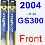 Front Wiper Blade Pack for 2004 Lexus GS300 - Hybrid