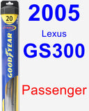 Passenger Wiper Blade for 2005 Lexus GS300 - Hybrid