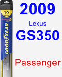 Passenger Wiper Blade for 2009 Lexus GS350 - Hybrid