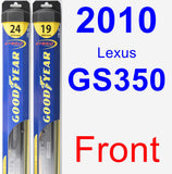 Front Wiper Blade Pack for 2010 Lexus GS350 - Hybrid