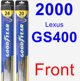 Front Wiper Blade Pack for 2000 Lexus GS400 - Hybrid