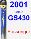 Passenger Wiper Blade for 2001 Lexus GS430 - Hybrid