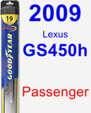 Passenger Wiper Blade for 2009 Lexus GS450h - Hybrid