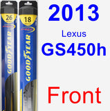 Front Wiper Blade Pack for 2013 Lexus GS450h - Hybrid